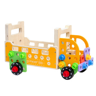 Wooden Kidsren's Early Education Enlightenment Nut Combination Disassembly and Assembly Building Blocks Multi-Functional Tool Car Screwing Educational Toys
