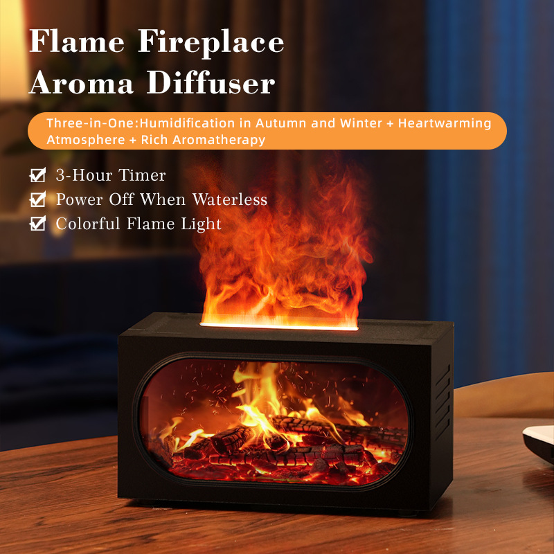 New 3D simulated flame home desktop fragrance burner香薰