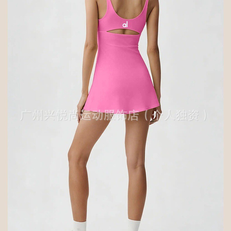 Cross-Border Al0 Correct Version with Chest Pads, Fine Striped Dress, Yoga Wear, Quick-Dry Running Sports Training Fitness Wear Cross-Border Al0 Correct Version with Chest Pads, Fine Striped Dress, Yoga Wear, Quick-Dry Running Sports Training Fitness Wear