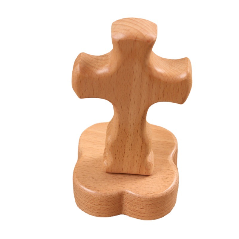 Directo de fábrica de madera Cruz decoración del hogar artesanías de madera maciza de madera DIY decoración al por mayor