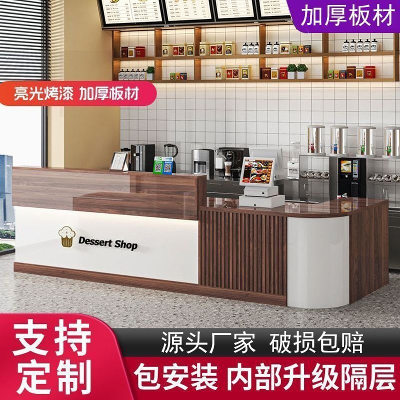 Cashier counter, milk tea shop counter, commercial restaurant counter, cake shop bar counter, small shop reception counter, manufacturer of reception counters