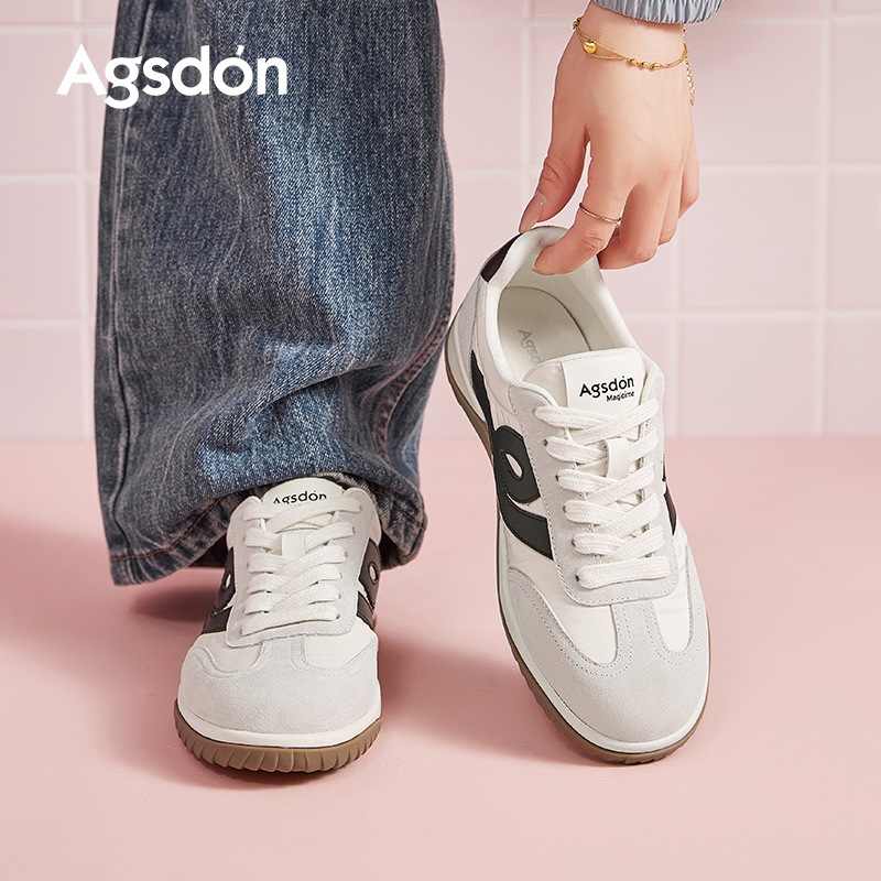 Augu Lion Dengde zapatos de entrenamiento para mujeres 2025 nuevo otoño retro de suela gruesa zapatos deportivos casuales planos zapatos de ballet Gump