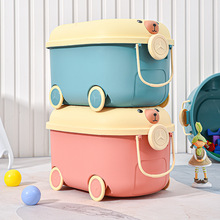 儿童玩具收纳箱家用整理箱萌趣小猪储物箱宝宝衣服整理储物盒批发