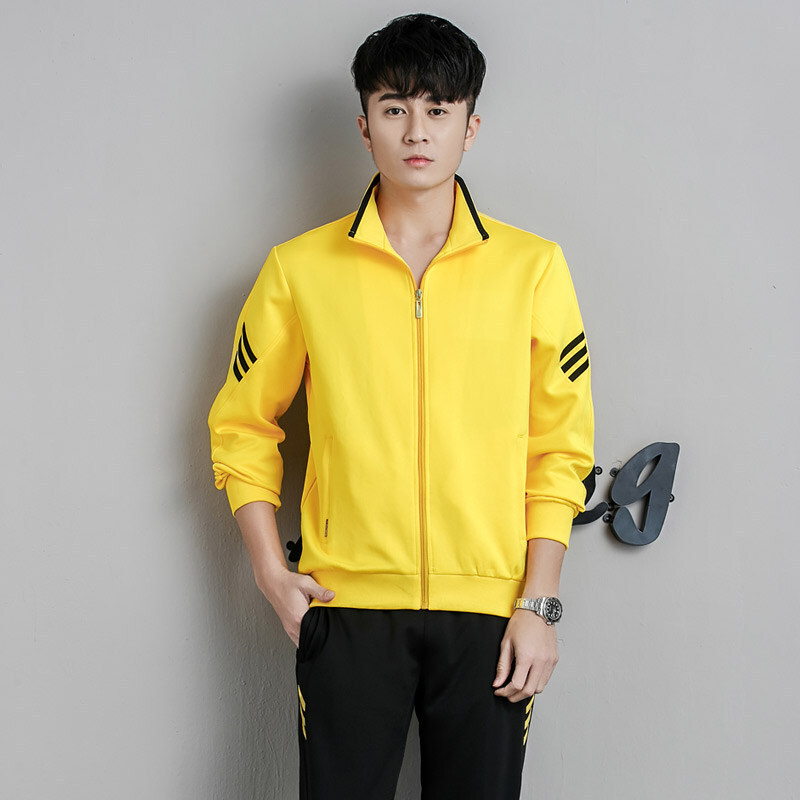 Trajes deportivos transfronterizos de tres barras para hombres primavera y otoño parejas corriendo ropa deportiva casual para mujeres grandes grupos de moda image 8