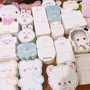 New cute cute rabbit hairpin grab clip paper card DIY gilded bear headdress rubber band accessories packaging cardboard wholesale