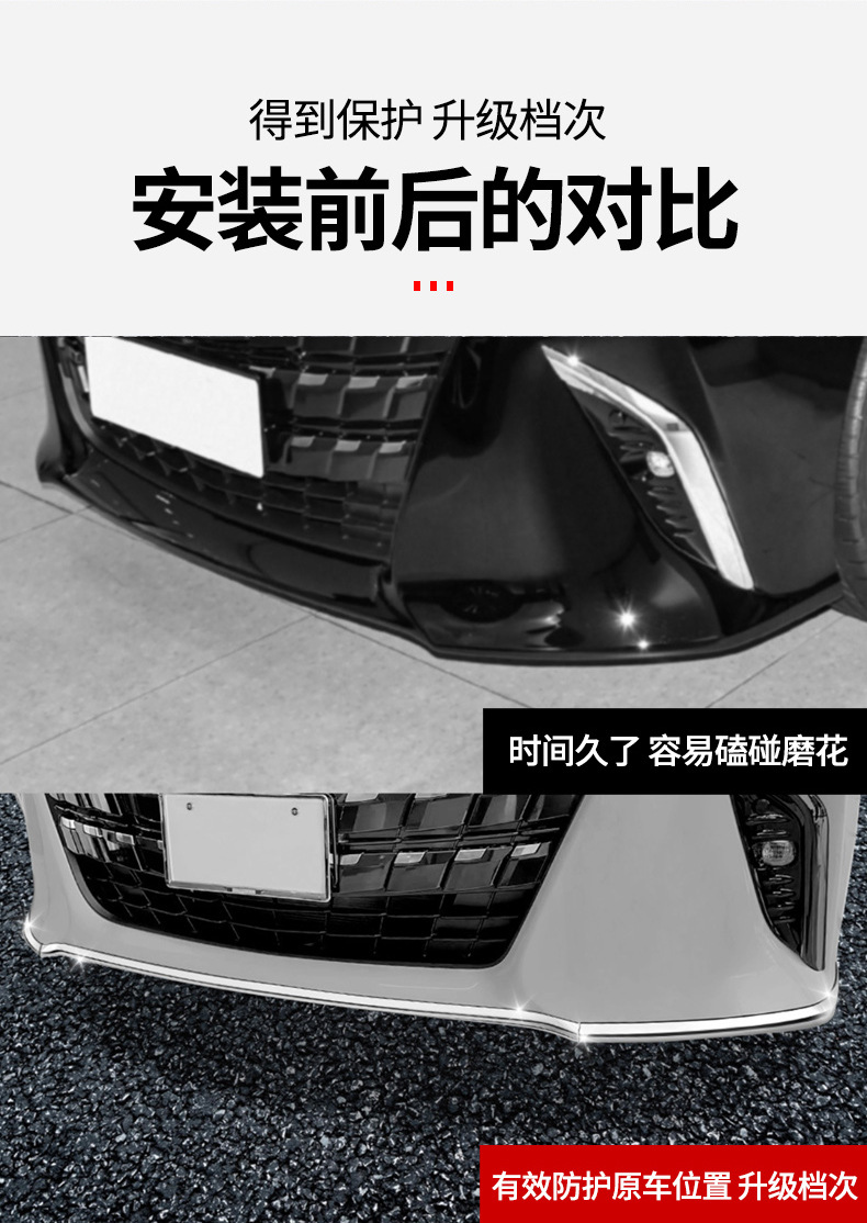 Suitable for 24 Toyota Erffa 40 Series Stainless Steel Front Lip Sequin ALPHARD Special Exterior Automotive Accessories