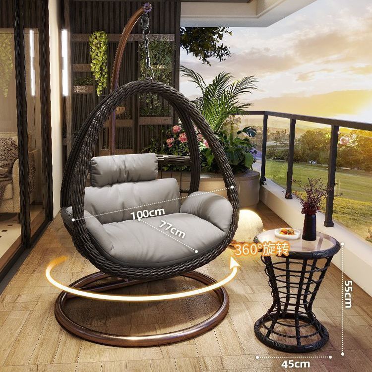 Cestas de suspensión al aire libre casera swing nido de pájaros silla de caña silla de patio doble mecedora hamaca interior balcón silla perezosa