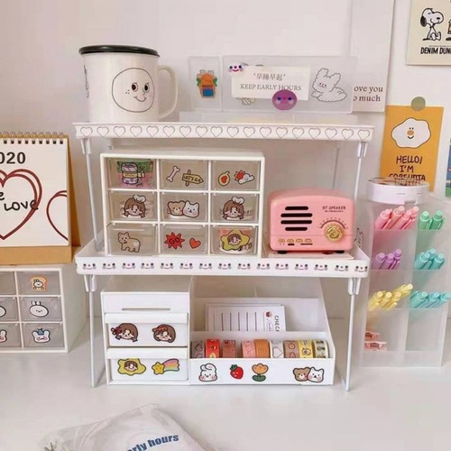 ins desktop storage box basket female drawer type student stationery office desk artifact dormitory cosmetics storage rack