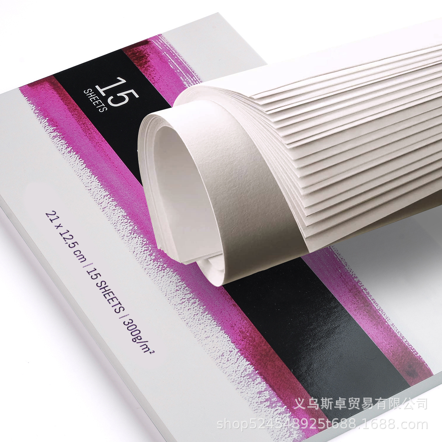 15 páginas 21*12,5 cm 300g pulpa de madera acuarela dibujo libro principiante acuarela dibujo libro medio grano grueso