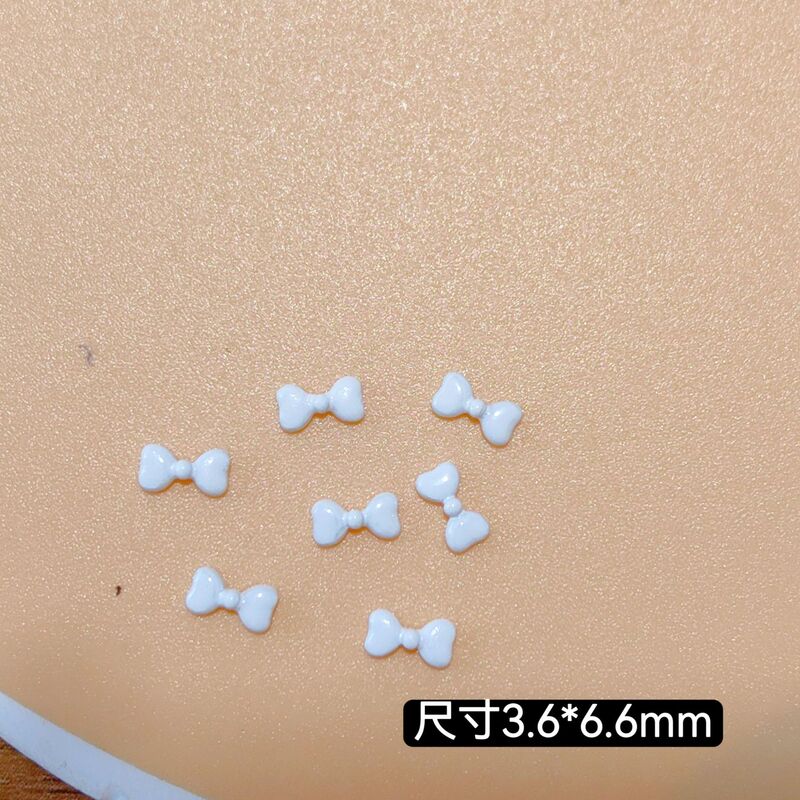 美甲法式蝴蝶结飘带饰品新款合金甜心百搭迷你桃心领结指甲装饰品|undefined