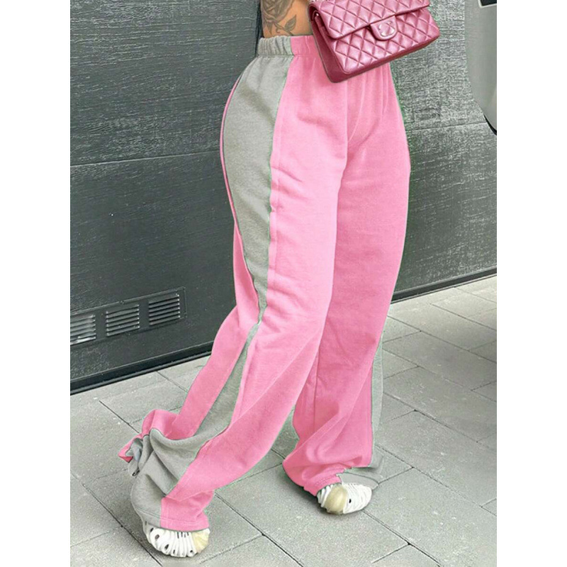 V 53811 Color Block Wide Leg Pants Pantalones de piernas anchas de color para mujeres image 12