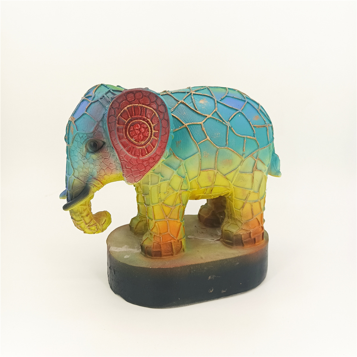 Transfronterizo nuevo vintage animal luz de la noche decoración del hogar teñido resina artesanía hogar fiesta decoración lámpara de mesa