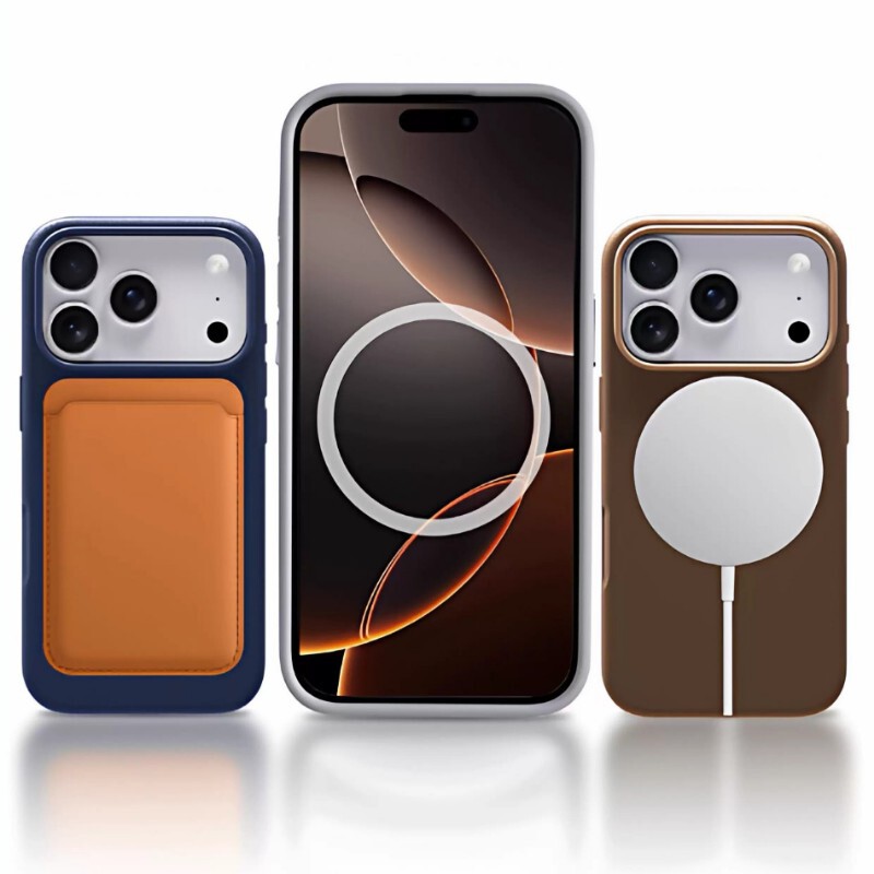 适用iphone17promax手机皮套肤感皮革全包防摔苹果17磁吸手机壳|undefined