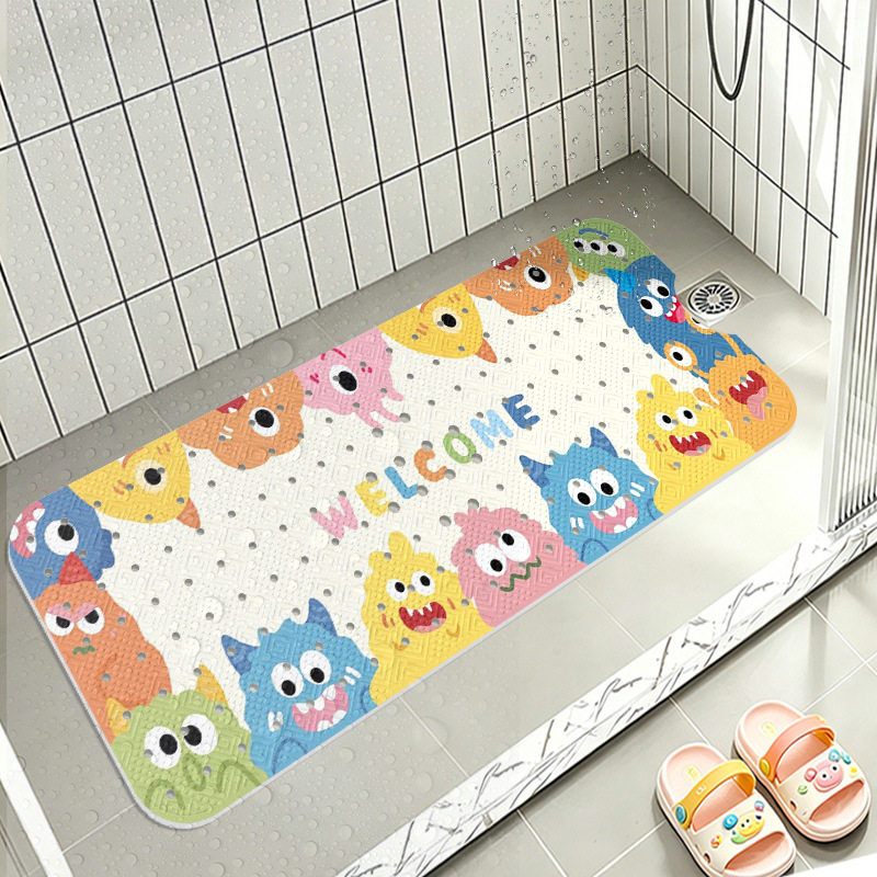 Toy Car with Hole-Shaped Suction Cup Foot Mat Temu Amazon Can Ship on Behalf of Children's Bath Anti-Slip Floor Mat to Prevent Falls