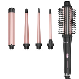 Cross-Border Best-Selling Curling Comb Foreign Trade Export Curling Iron Comb Factory All-In-One Curling Iron