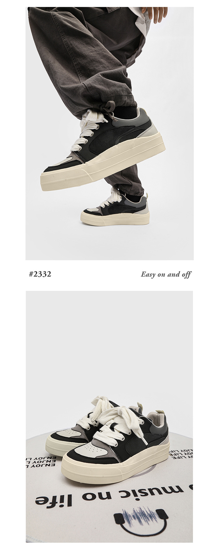 2025 new niche design couple sneakers men's low cut sports and leisure versatile thick soled casual men's shoes trendy X136_voghion.com