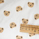 40s fine cotton 2*2 printed rib 180g cotton spandex stretch cloth bear printed rib base shirt fabric