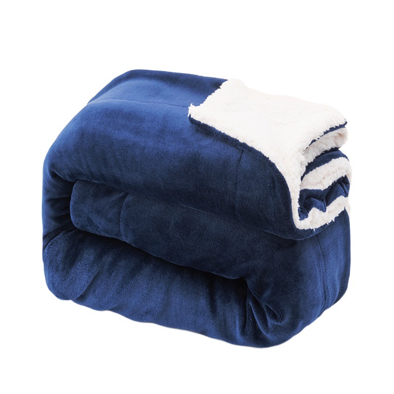 Factory spot supply double lamb wool blanket foreign trade flannel blanket blanket lunch break blanket can add logo