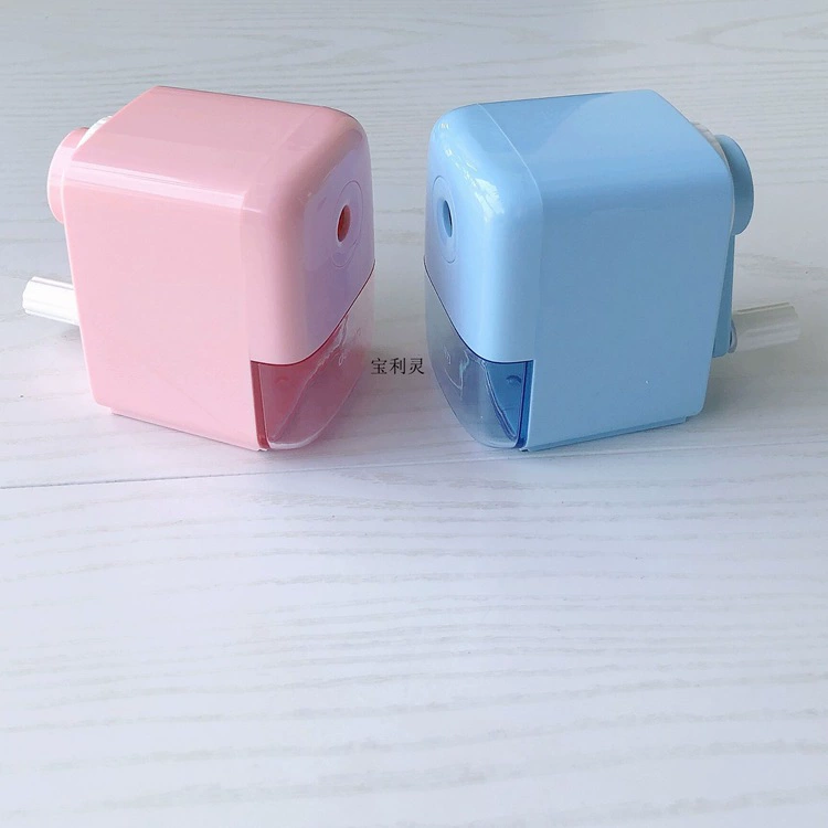 Automatic blue wooden sharpener for pencils