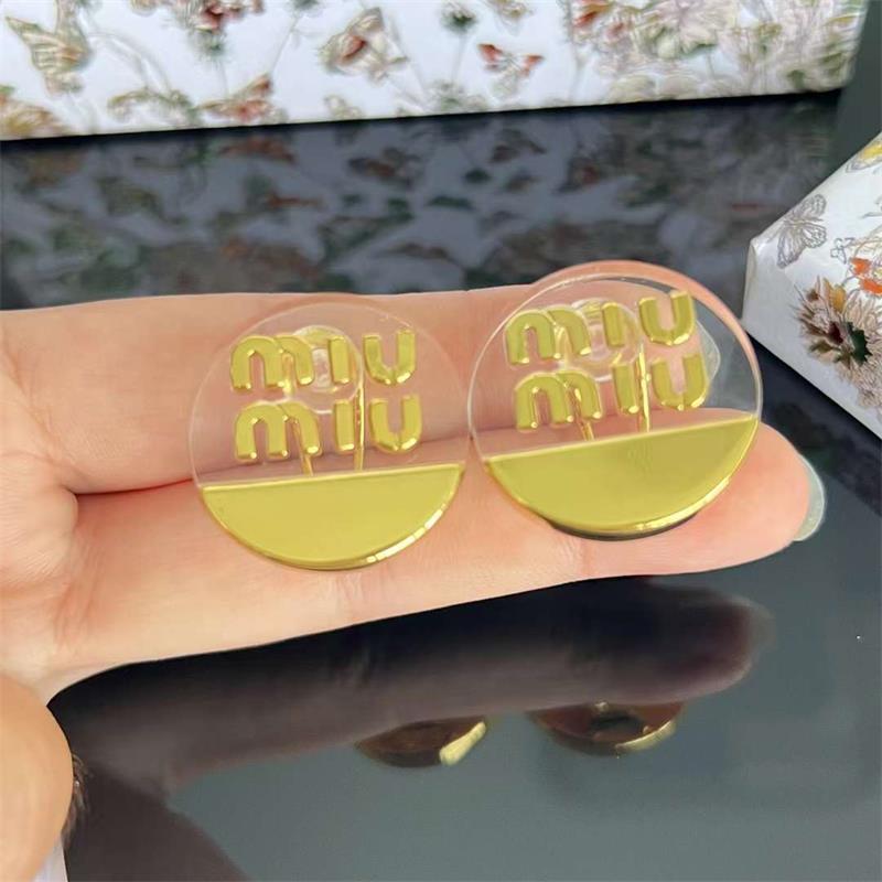 Acrylic transparent fashionable earrings with letters