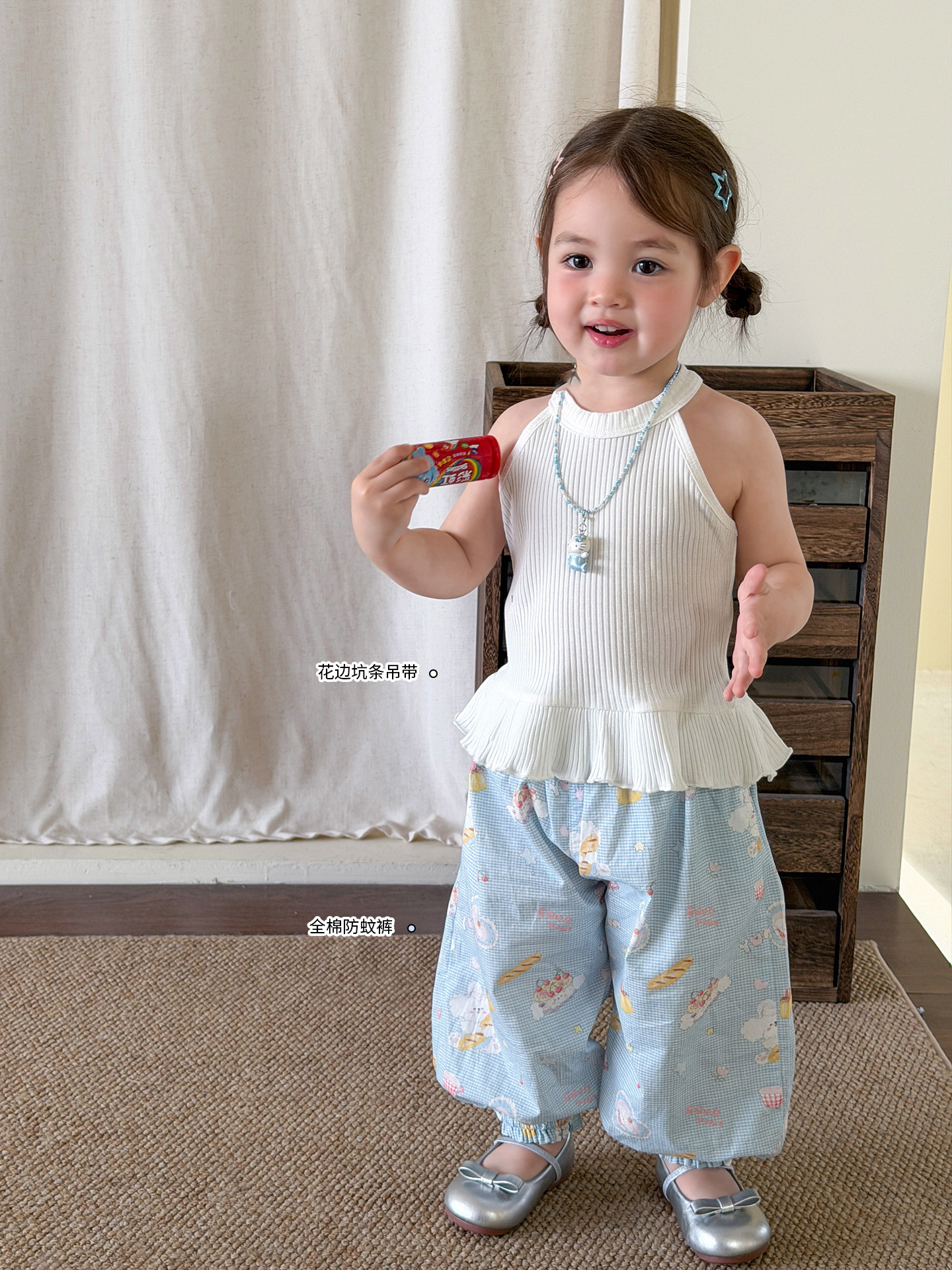 Sugar Pear ropa infantil chaleco de verano delgado 2026 ropa de niños ropa de bebé tipo A chaqueta de cinturón de bebé