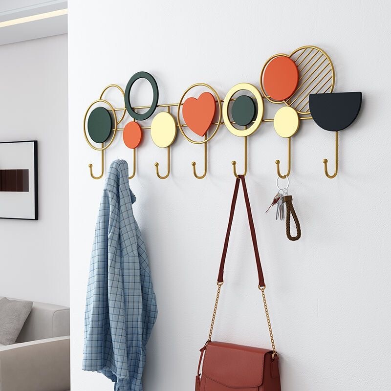 Creative Clothes Hooks for Entry Door, Wall-Mounted Luxury Coat Rack, No-Drill Entryway Coat Hook Behind the Door