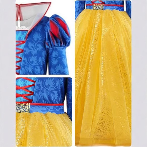 New COS Snow White Character Long Dress Children's Costume Stage Performance Dress