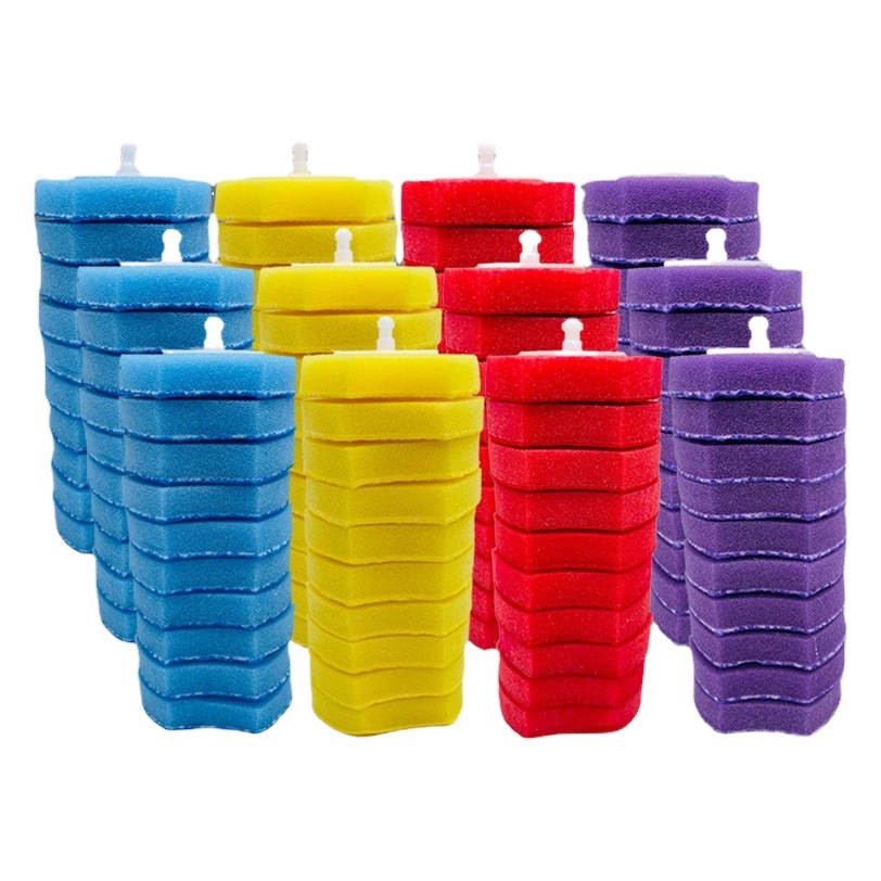 Cepillo de inodoro desechable cabeza de esponja baño sin ángulo muerto reemplazo desechable cabeza de esponja hogar líquido de limpieza autónomo
