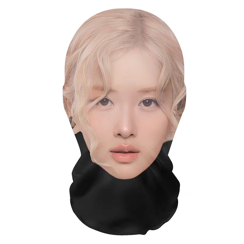 新款3D仿真人明星人脸装扮头套派对装饰面罩明星全脸搞笑网纱头套|undefined