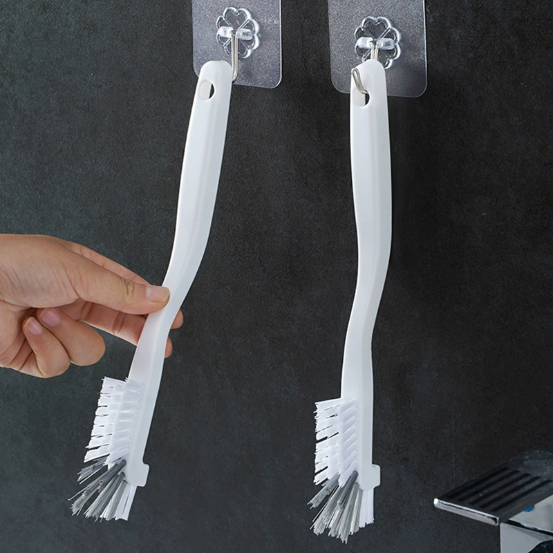Hygienic Plastic Brush (Japanese) 24 cm, Soft white & gray bristles, Home cleaning