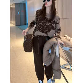 欧货美拉德穿搭早秋穿搭运动秋款套装女装爆款2024新款休闲秋季