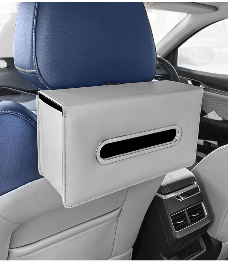Car Tissue Box, Car Tissue Dispenser, In-Car Tissue Holder, Seat Back Hanging Tissue Box, Car Tissue Holder Accessories