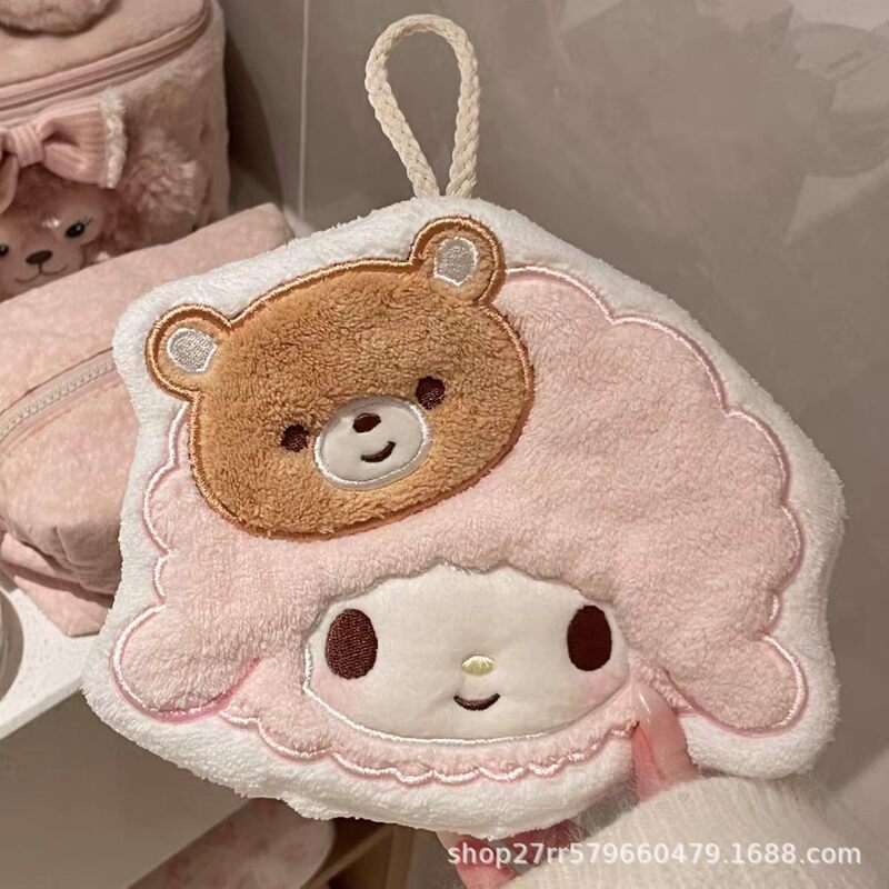 Souvenir Gift: Cute Pink Little Sheep Hair Drying Towel, Hand Towel, Sweet Girly Style, Super Adorable New Model for Bathroom Use