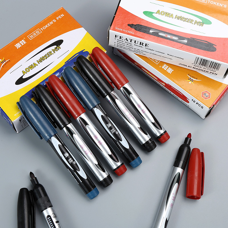 2004 marcador negro aceitoso no borrable expreso lápiz de cabeza grande lápiz de marca de color tinta roja lápiz de gancho al por mayor