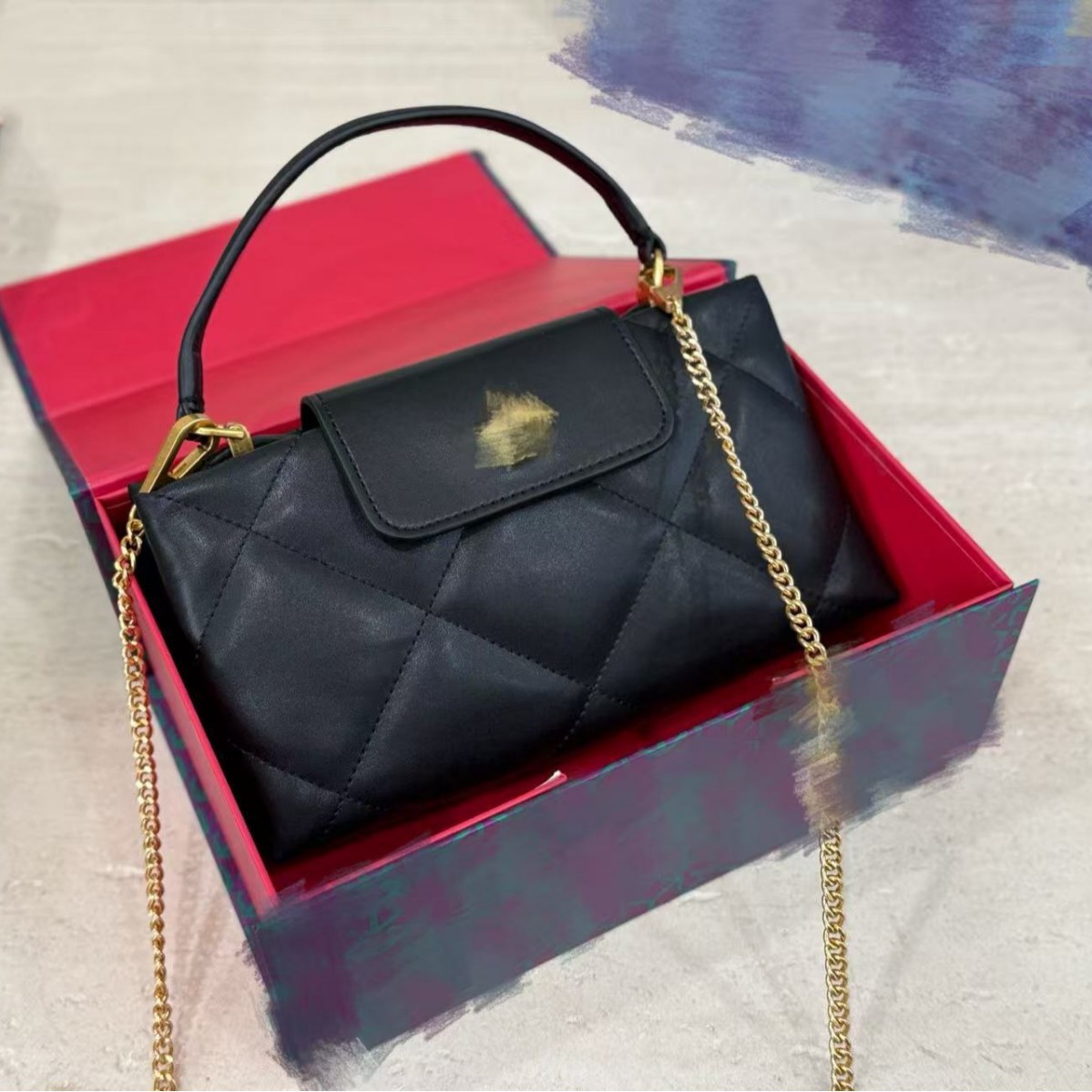 New Fashion Embroidered Handbag, Small Chanel-Style Chain Versatile Commuter Shoulder Bag, High-End Light Luxury Crossbody Bag for Women