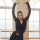 Latin Dancer Women Adult Mesh Irregular Blouse Long Sleeve GB Modern Dance Practice Dress 2025 New Top
