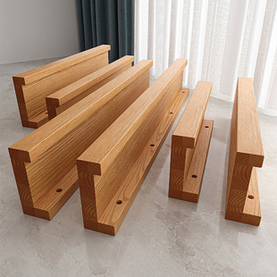 Wall shelf punch-free solid wood one-word board wood board background decorative shelf shelf wall hanging wall partition