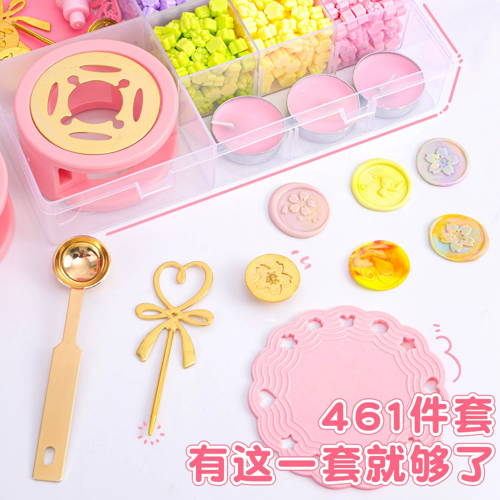 Печать? Разве: Seal, mixing stick, needle, handle, watercolour, crayons, gift box, set, full set