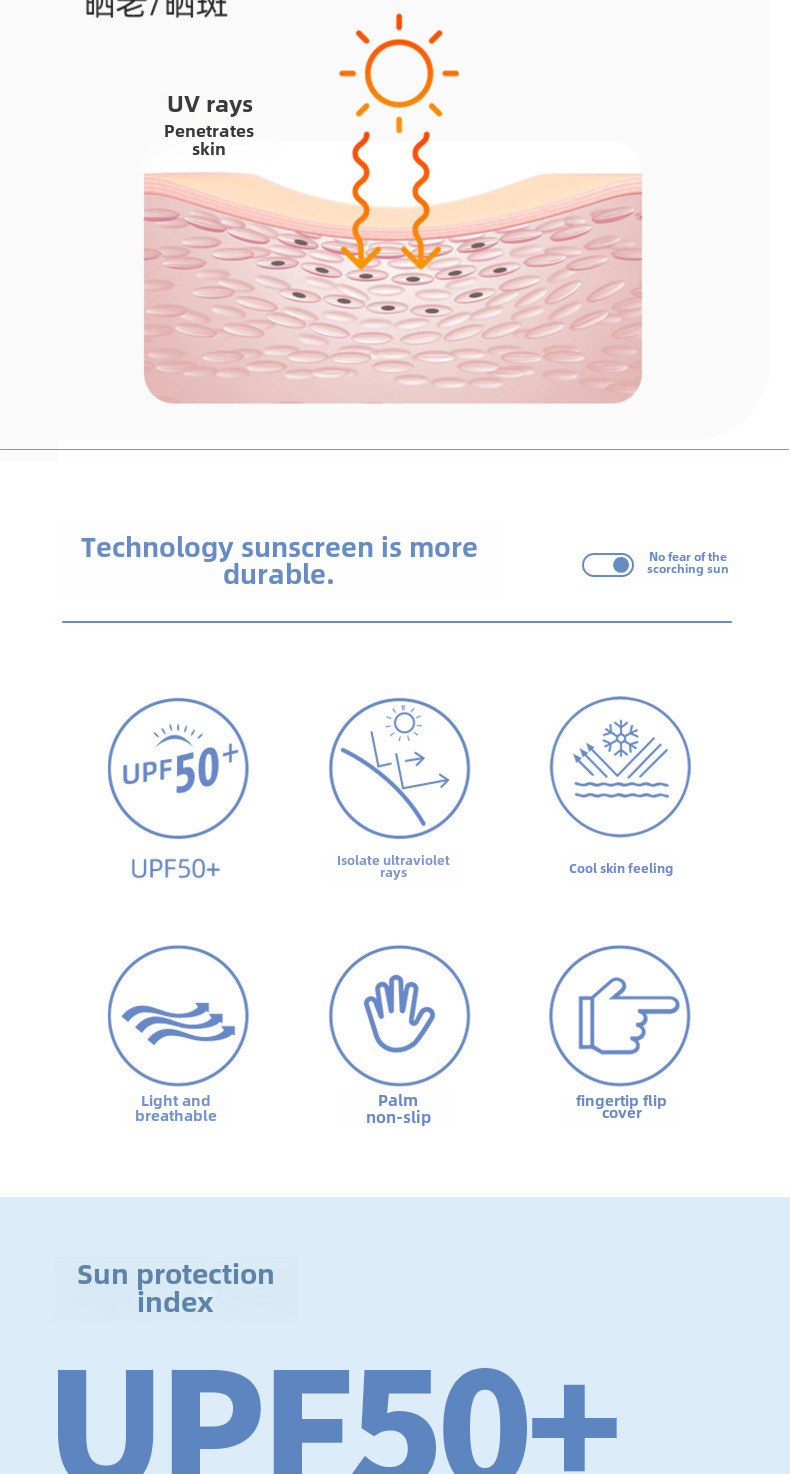 Sunscreen Gloves Women's Ultraviolet Protection Flip Thin Summer Ice Silk Breathable Fashion Electric Bicycle Bike Driving Finger_maomaolike.com