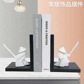 创意摆件中式武士侠客桌面树脂工艺品摆件家用博古架茶室装饰摆设
