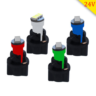 24V car truck new air conditioning indicator light car LED instrument light T5 socket + T5-1206-3 light