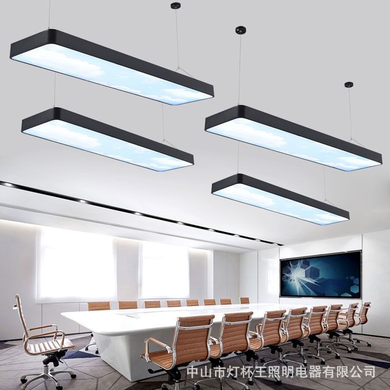 Cielo azul nubes blancas modelado lámpara de techo simple led oficina estudio centro comercial supermercado gimnasio sala de baile