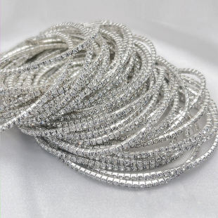 Hot sale 2MM a 78 diamond tennis chain girl jewelry bracelet fashion colorful diamond silver plated copper bracelet