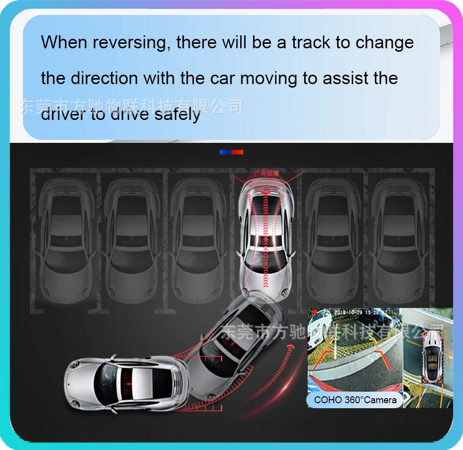 Car-mounted 360-degree universal camera with after-sales service, 3D wide-angle high-definition night vision, compatible with all main units for reversing