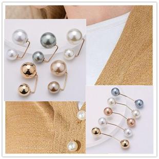 Clothes anti-exposure brooch chest pin waist-tight artifact culottes anti-exposure buckle Pearl cardigan buckle silk scarf buckle