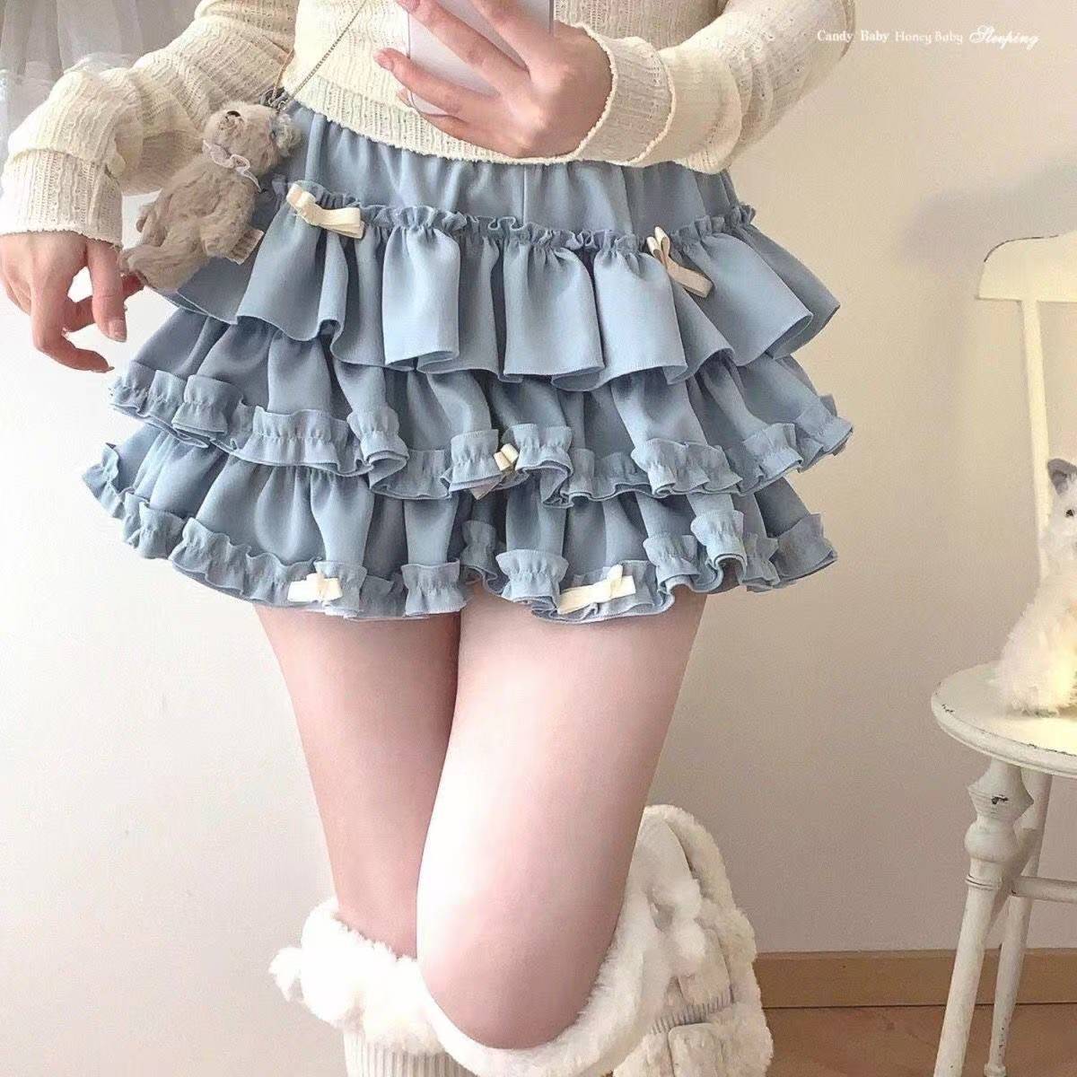Pink Lace Mini Tutu Skirt, Slim Fit Polyester Cosplay Costume, One Size — detail image 4