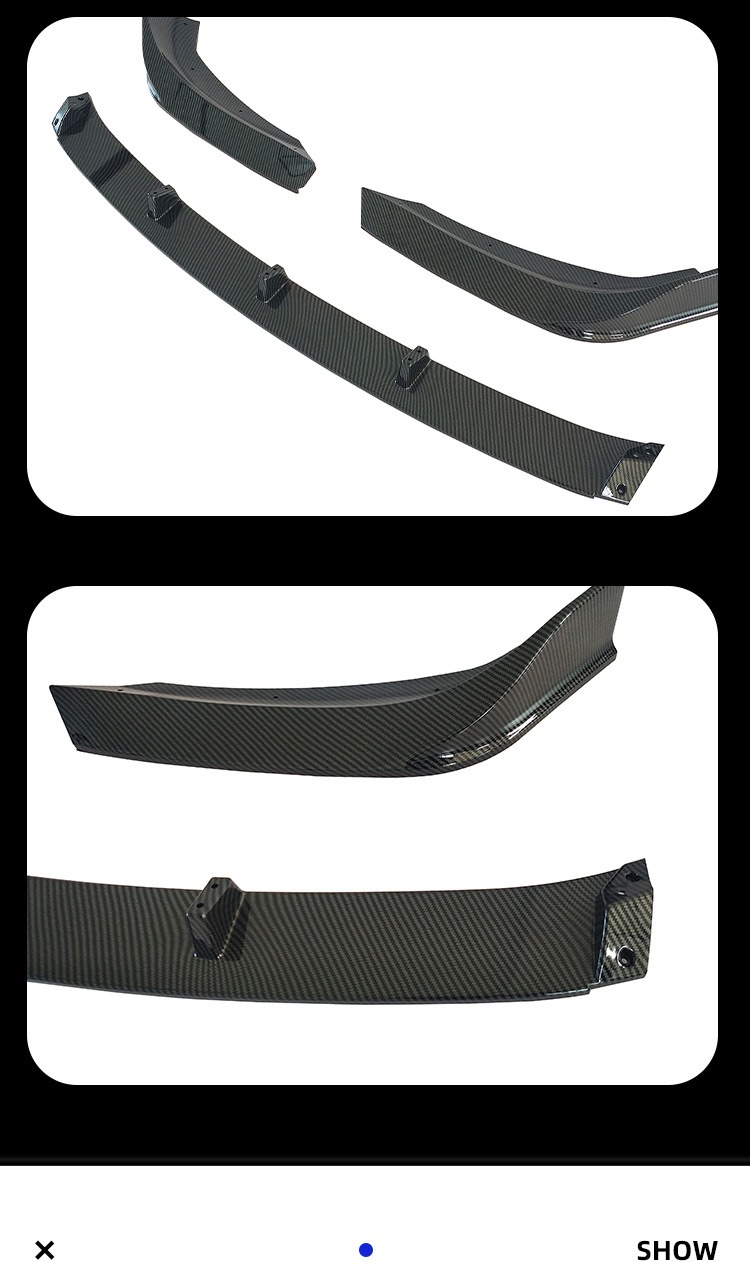 Suitable for BMW X1 front lip F48F49 modified Black Samurai front shovel carbon pattern front shovel front spoiler surround kit