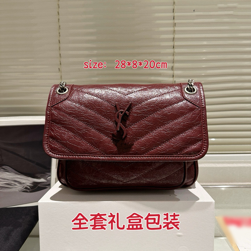 杨树林包包时尚niki斜挎包通勤邮差包大容量女包高级感手提包轻奢|undefined