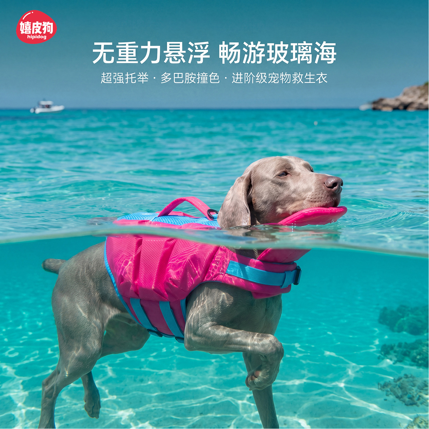 Verano nuevo chaleco salvavidas para mascotas color contraste trajes de baño poderosos perros flotantes natación comercio exterior ropa de perro