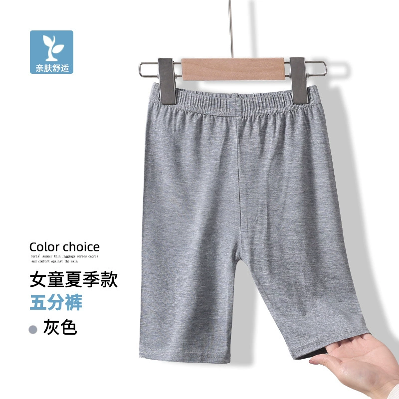 Summer leggings, black children's white colored trousers, for teenagers
